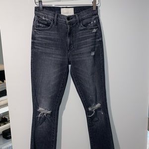 MOTHER Superior The Insider Crop Step Chew Denim